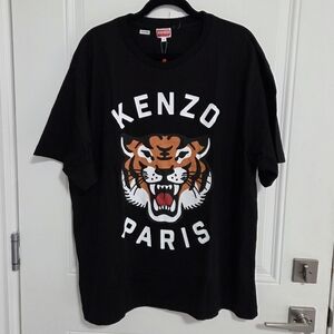 NWT - Kenzo Unisex Lucky Tiger Oversized Tee - Made In Portugal - Men Size L, XL